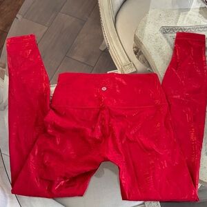 Lululemon Athletica Red Leggings